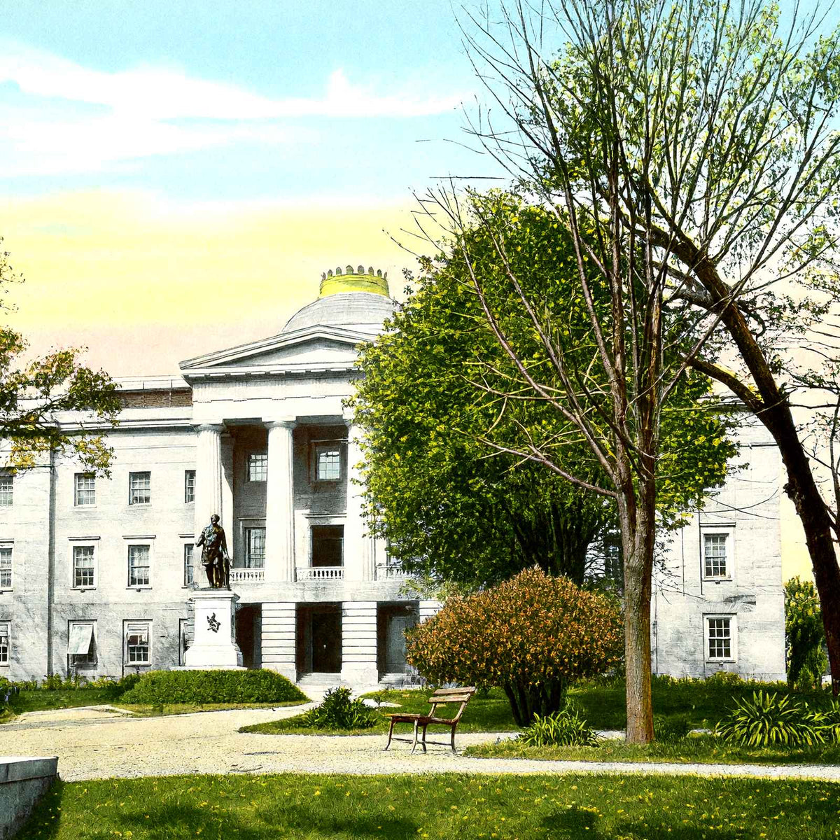 State Capitol, Raleigh, NC in 1906 vintage print