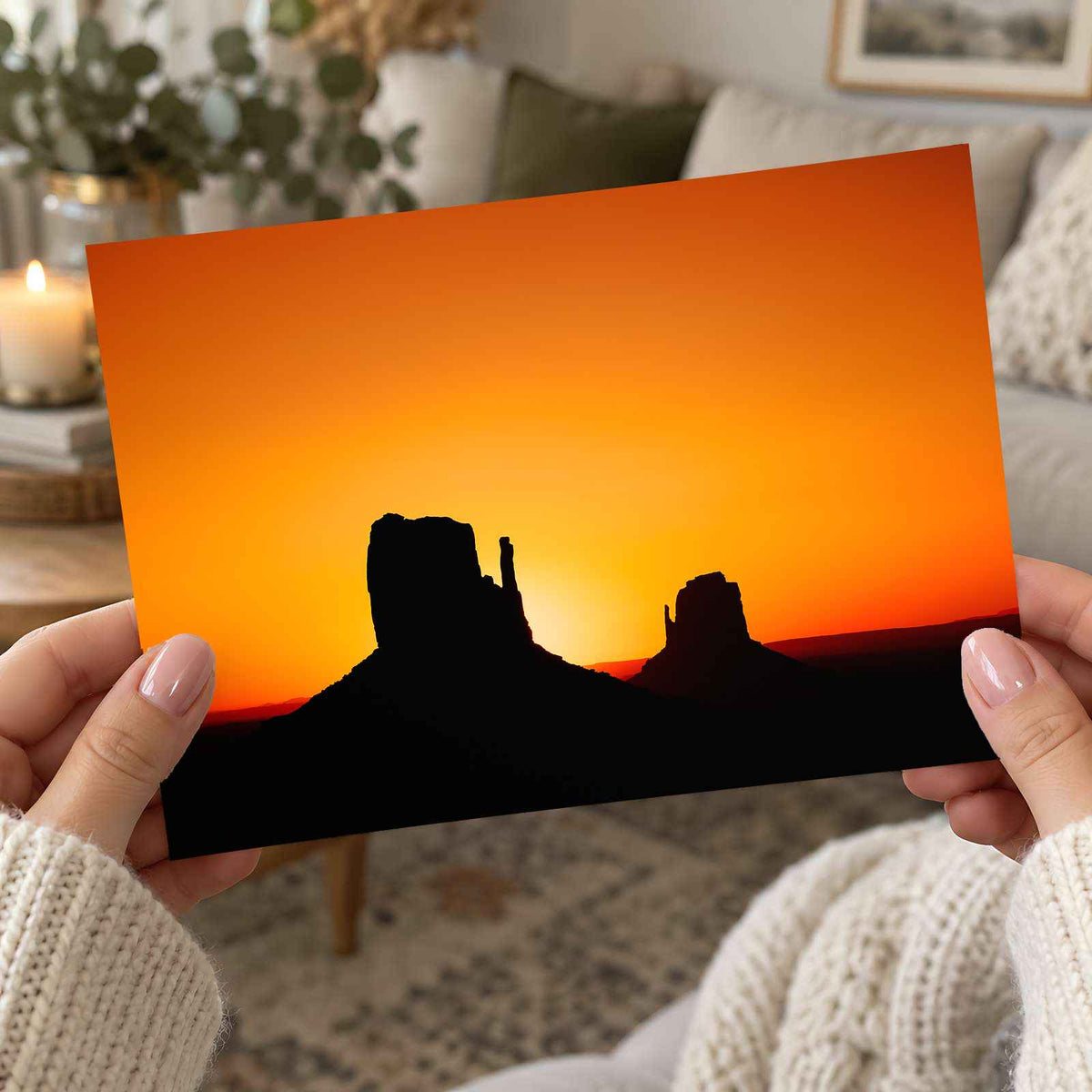 Monument Valley Silhouette at Sunset by Joshua Earle Photo Print Wall Decor