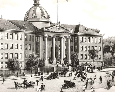 Altoona High School, Altoona, PA in 1908 vintage photo print