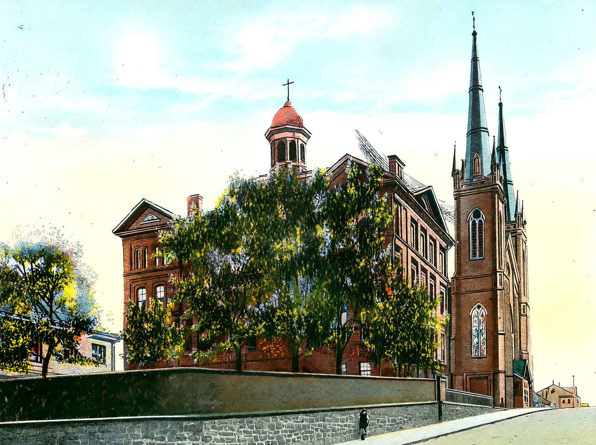 St Johns Cathedral, Altoona PA in 1906 vintage print