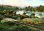 Along the French Broad River, Asheville, NC vintage print