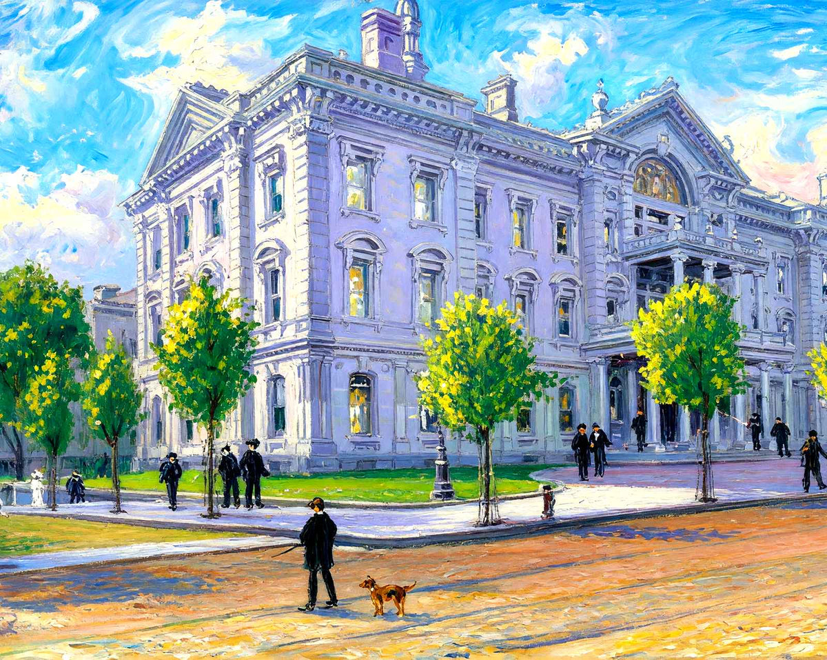 New Jersey State Capitol, Trenton, NJ in 1906 art print