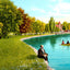 Riverside Park, Neenah, WI in 1908 vintage print