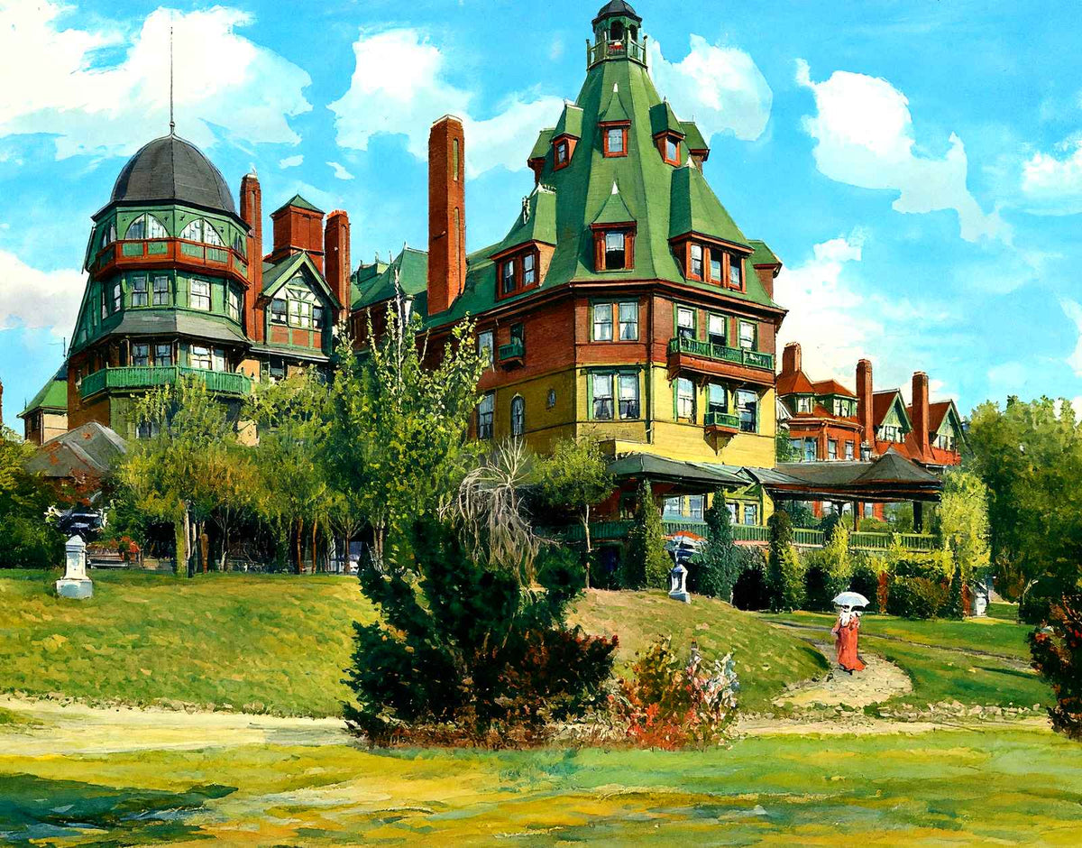 Battery Park Hotel, Asheville, NC in 1906 art print
