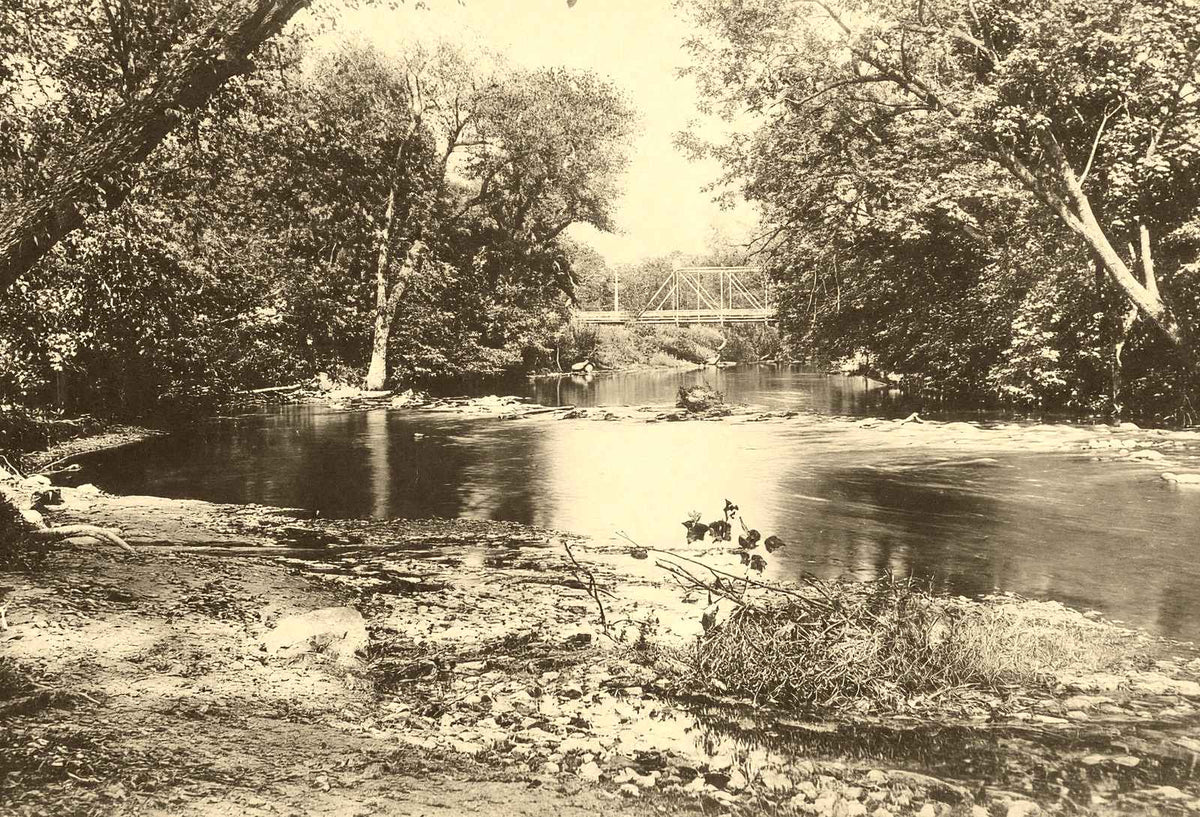 Swannanoa River at Biltmore, Asheville NC vintage print