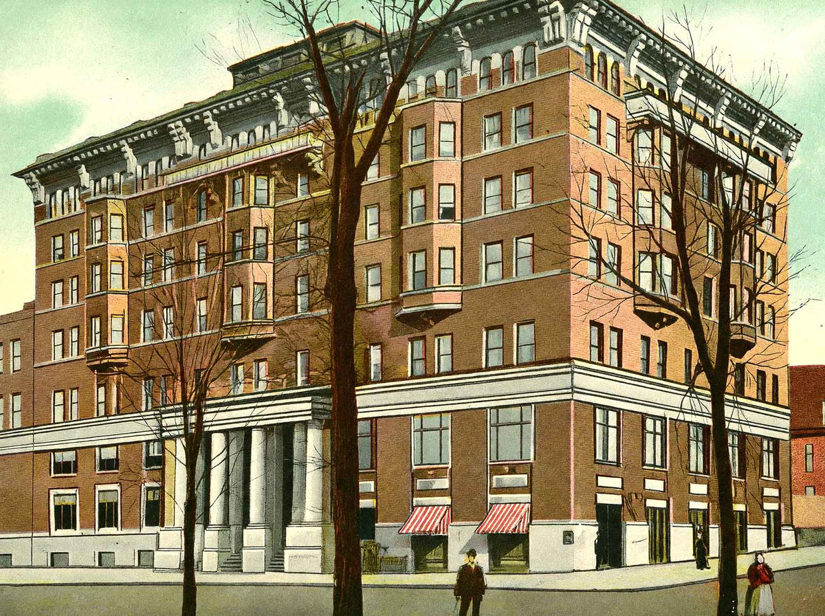 Y.M.C.A. Building, Scranton, PA in 1907 vintage print