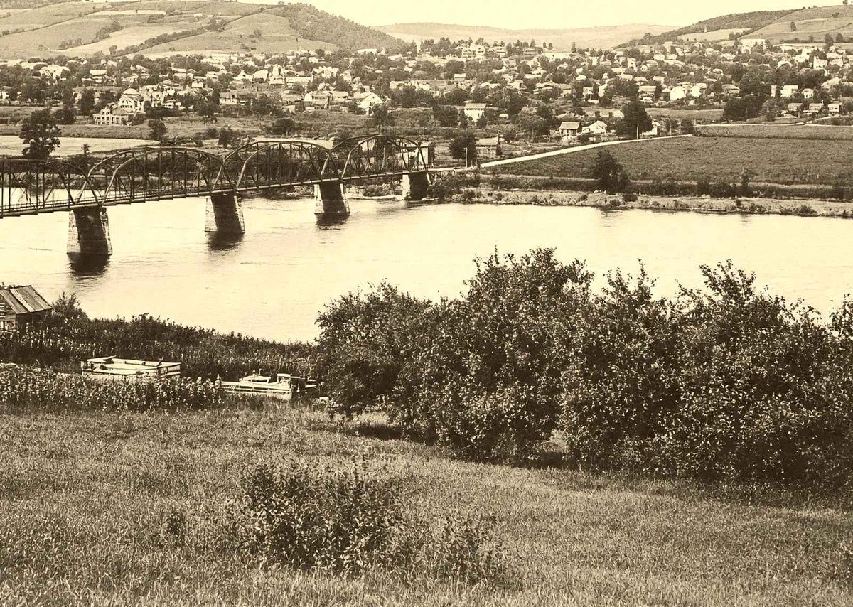 Bloomsburg, PA and Susquehanna River 1905 vintage photo print