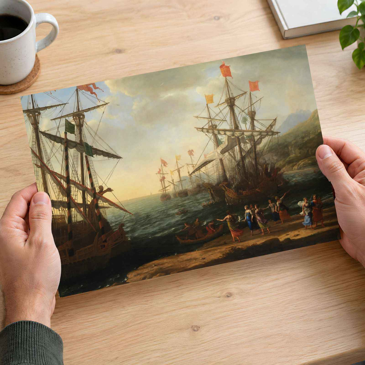 The Trojan Women Setting Fire to Their Fleet painting print by Claude Lorrain (Claude Gellée) (1643)