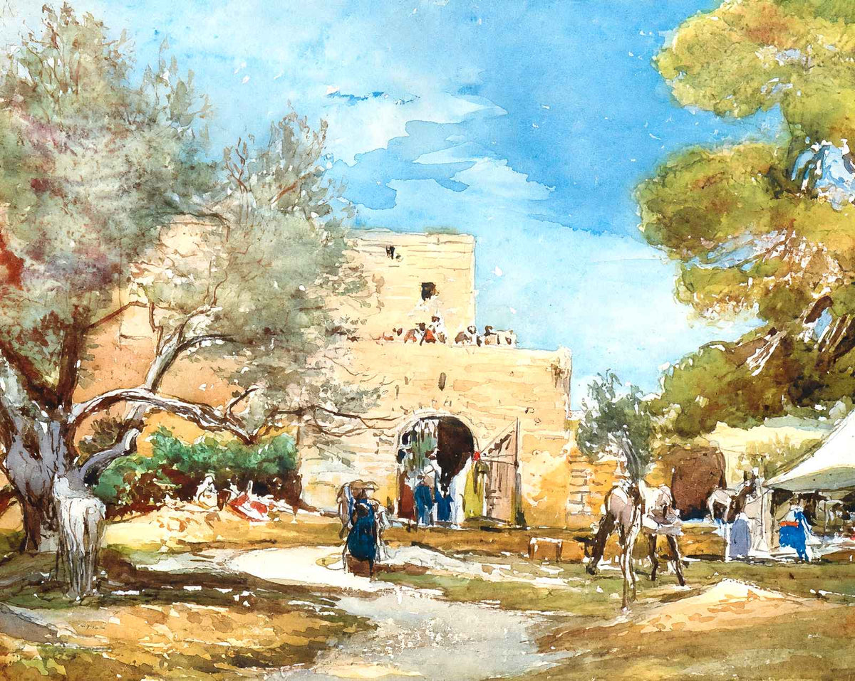 Medieval Building, North Wall, Jerusalem art print