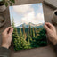 Forest and Mountains under a Cloudy Sky by Hans Photo Print Wall Decor