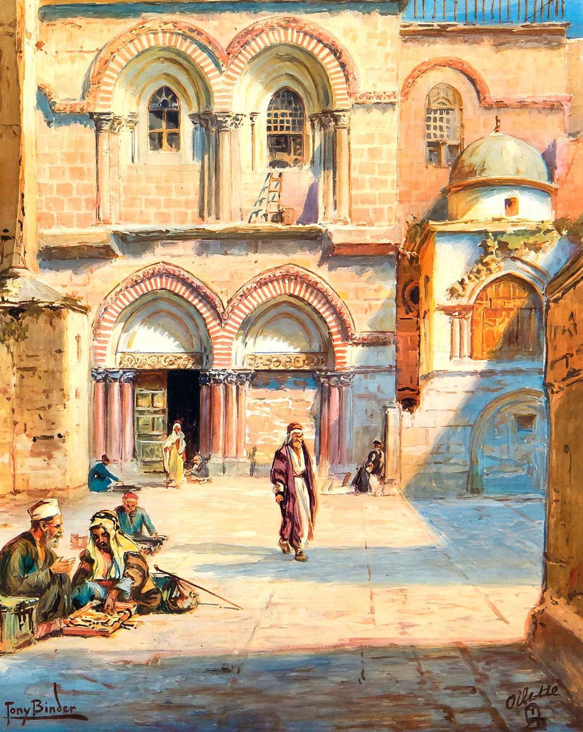 Entrance to Holy Sepulchre, Jerusalem painting