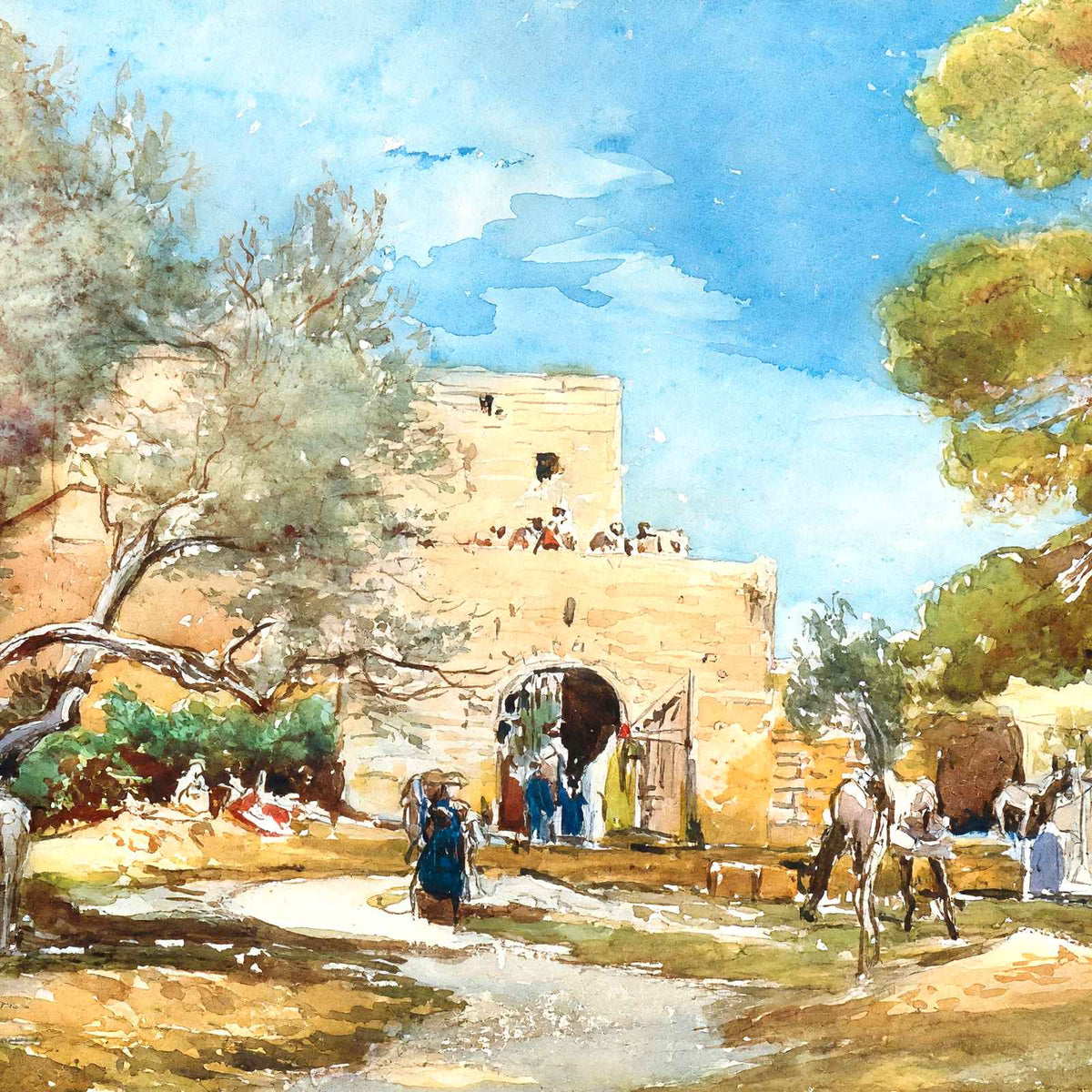 Medieval Building, North Wall, Jerusalem art print