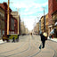 Washington St Looking West, New Castle, PA vintage print