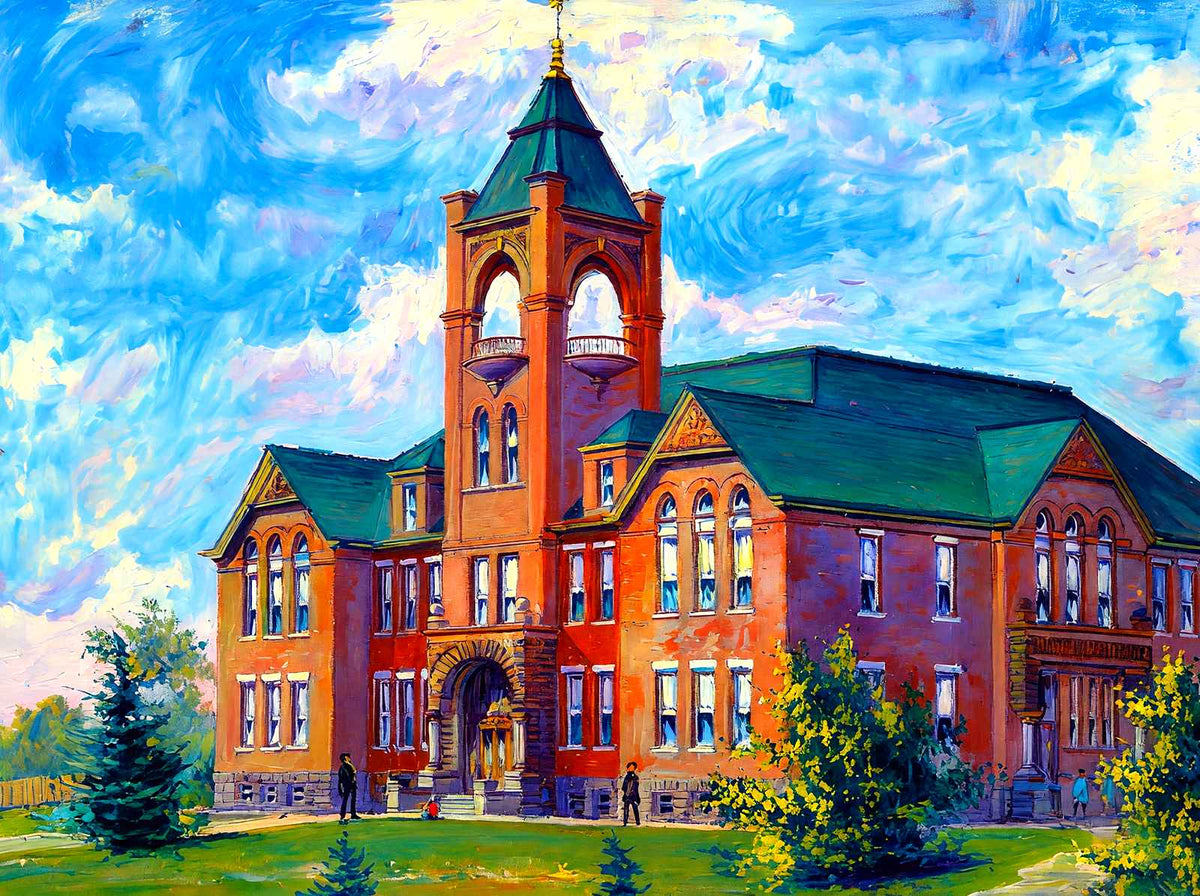 Clarksville High School, Clarksville, TN 1907 art print