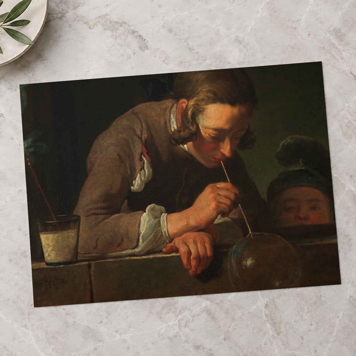 Soap Bubbles art print by Jean Siméon Chardin (1733)