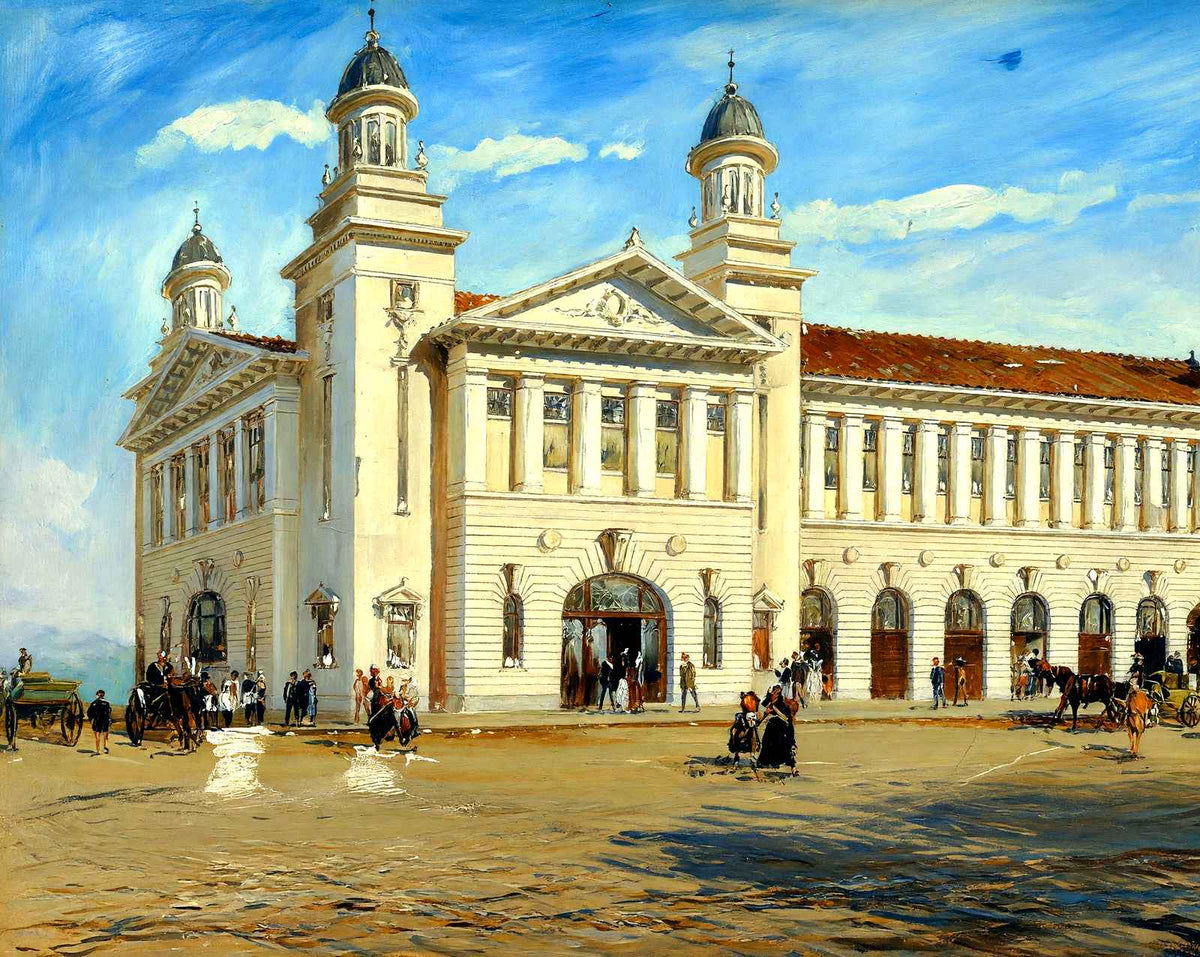 Municipal Building, Durham, NC in 1904 art print