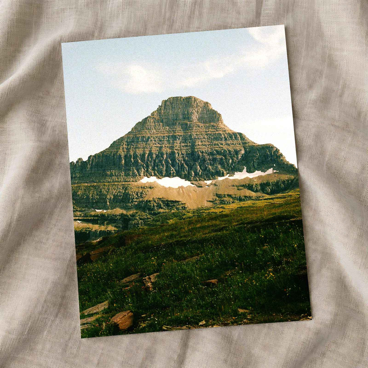 Majestic Mountain Rises Above Green Meadow by Hans Photo Print Wall Decor