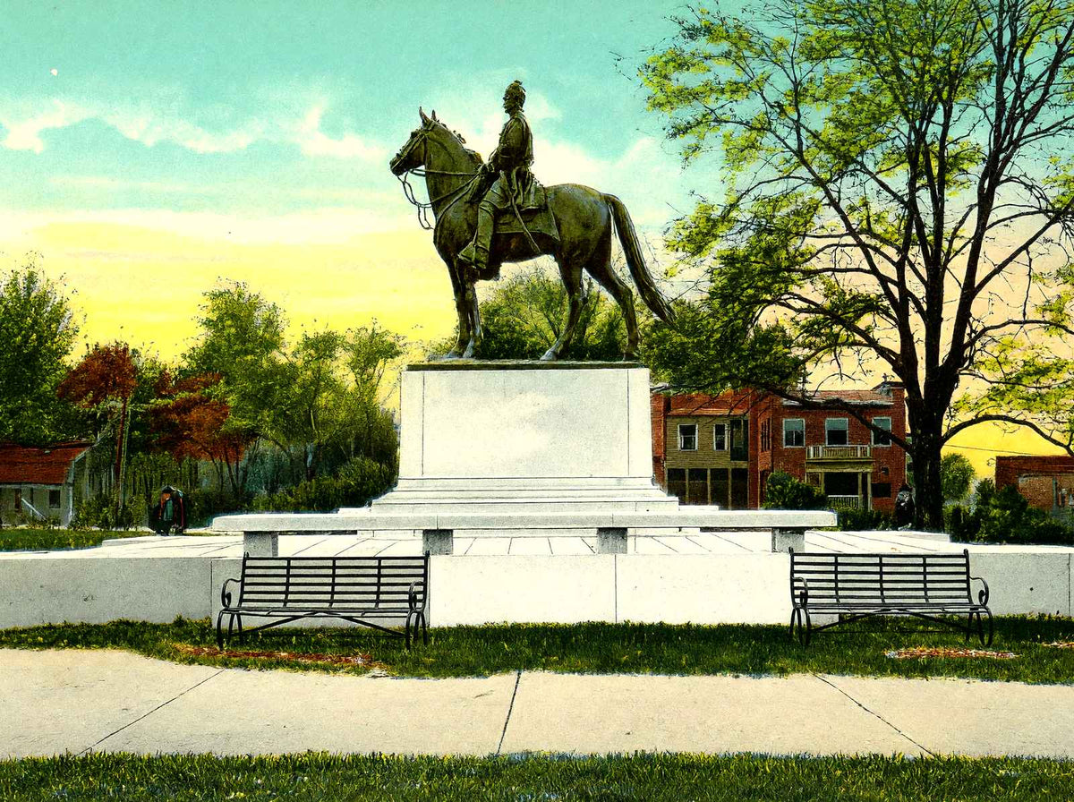 Forrest Monument, Memphis, TN in 1906 vintage print