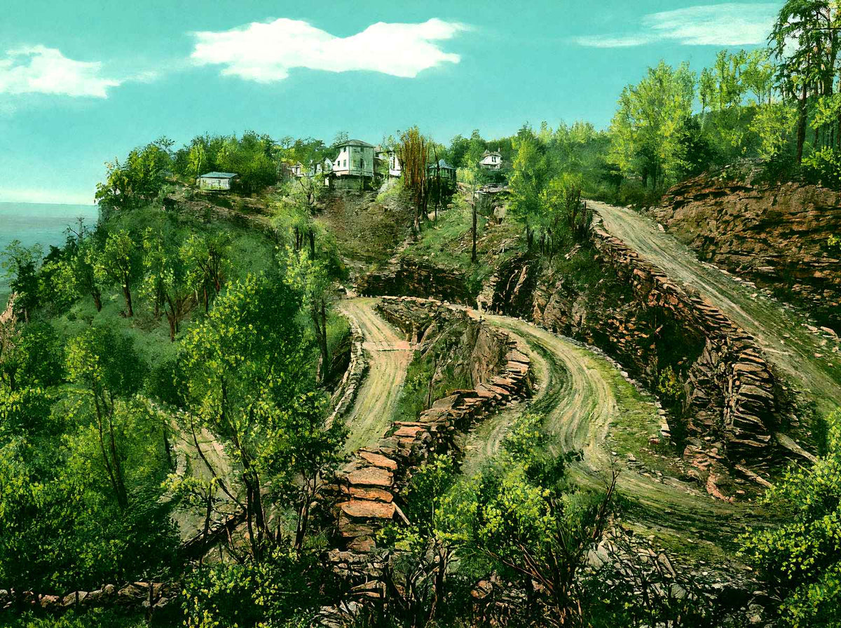 The W, Waldens Ridge, TN in 1905 vintage print