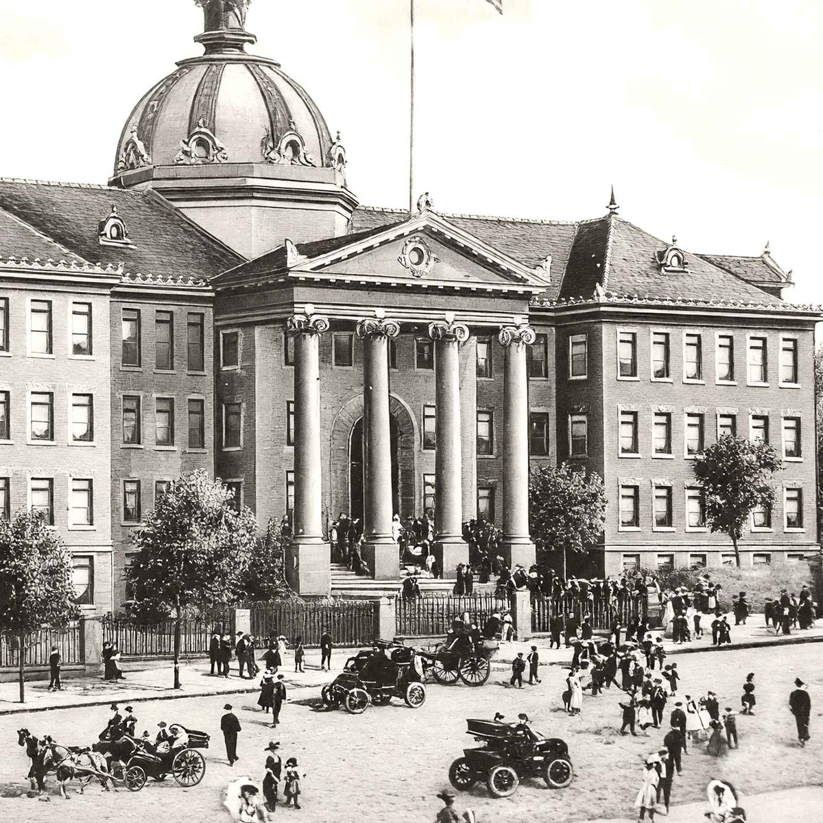 Altoona High School, Altoona, PA in 1908 vintage photo print