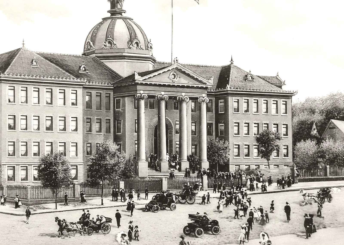 Altoona High School, Altoona, PA in 1908 vintage photo print