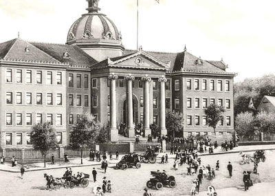 Altoona High School, Altoona, PA in 1908 vintage photo print
