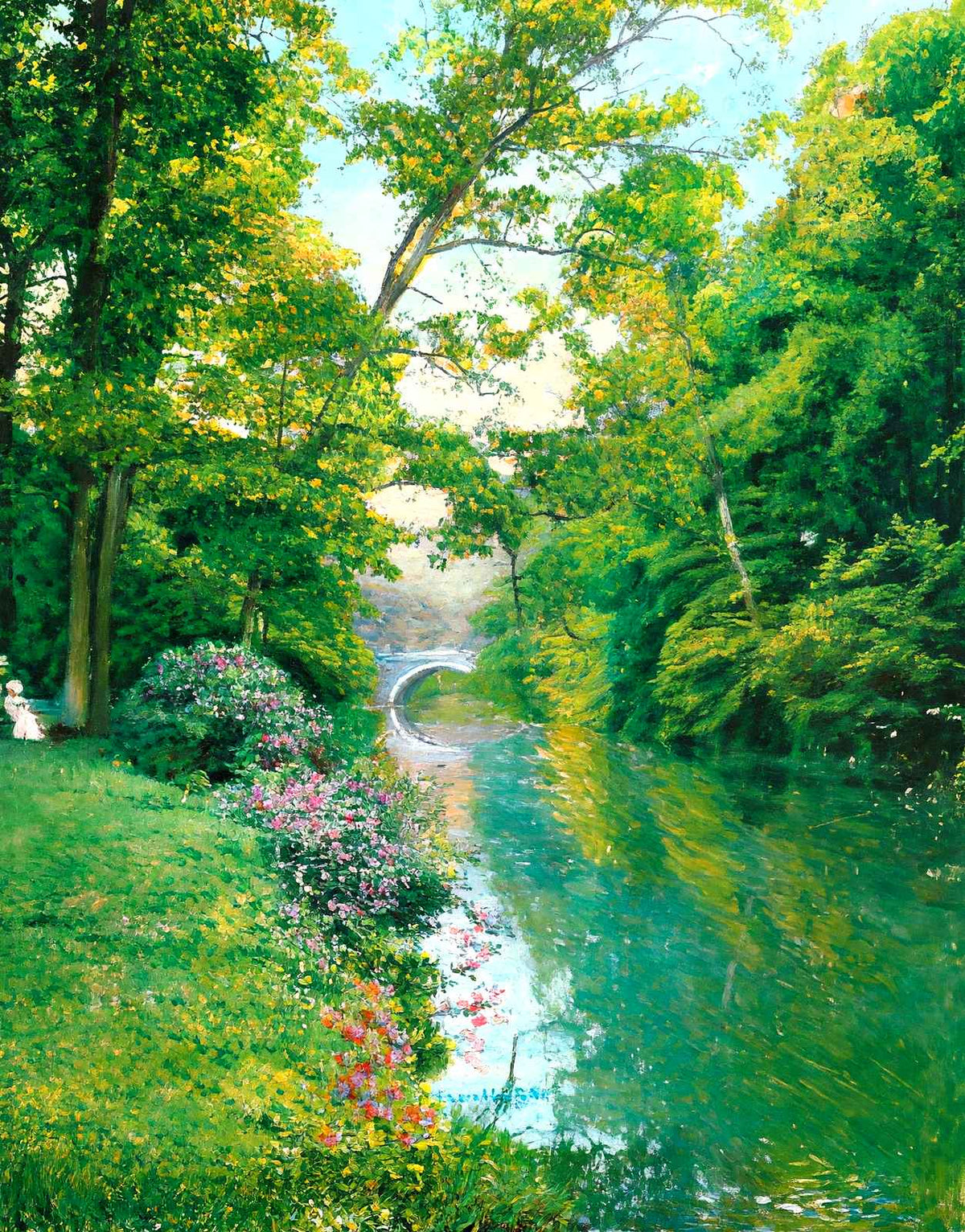 Wissahickon Creek, Philadelphia PA in 1906 art print