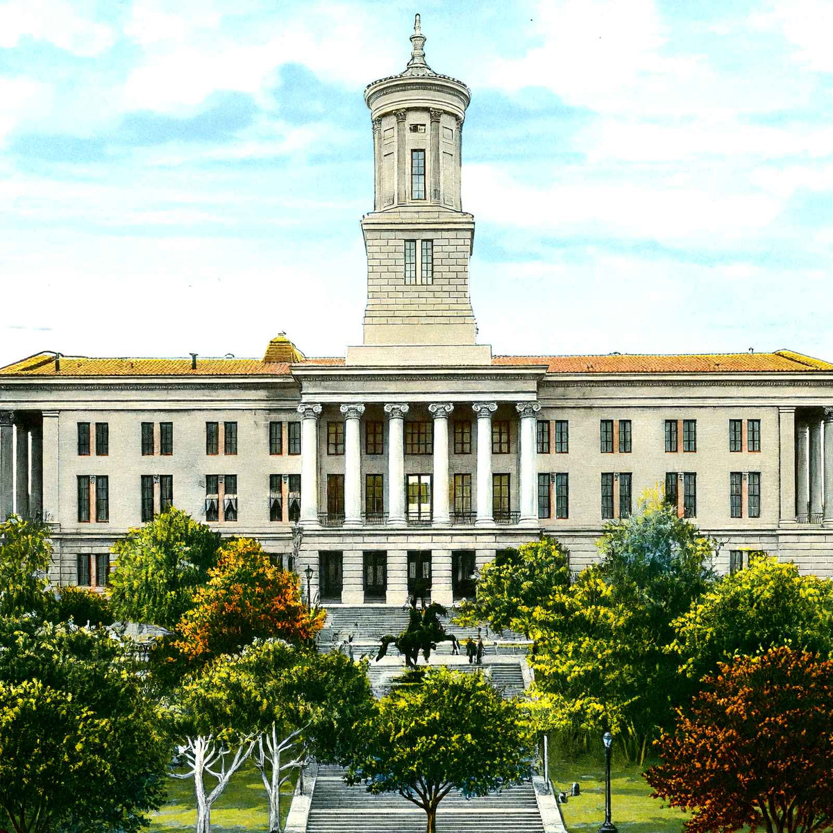 State Capitol, Nashville, TN in 1906 vintage print