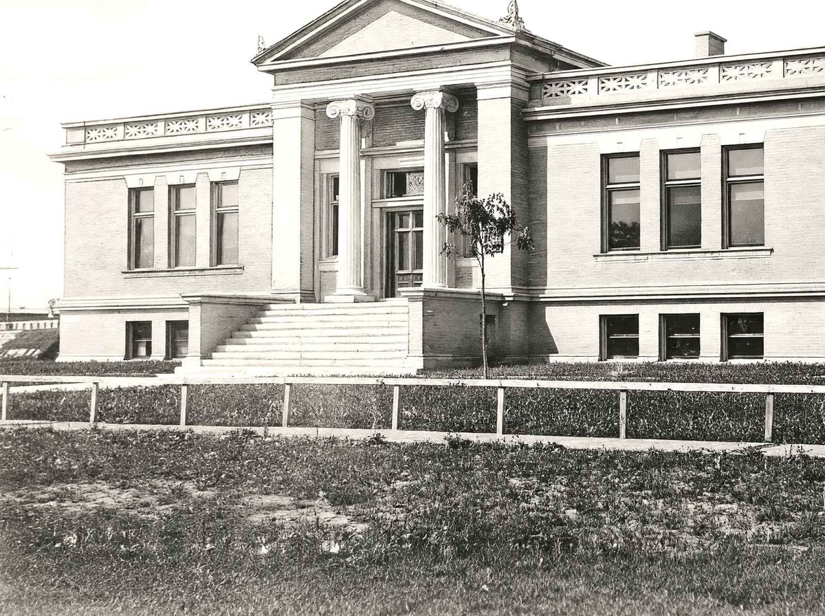 Historic Public Library, Neenah WI in 1905 vintage photo print