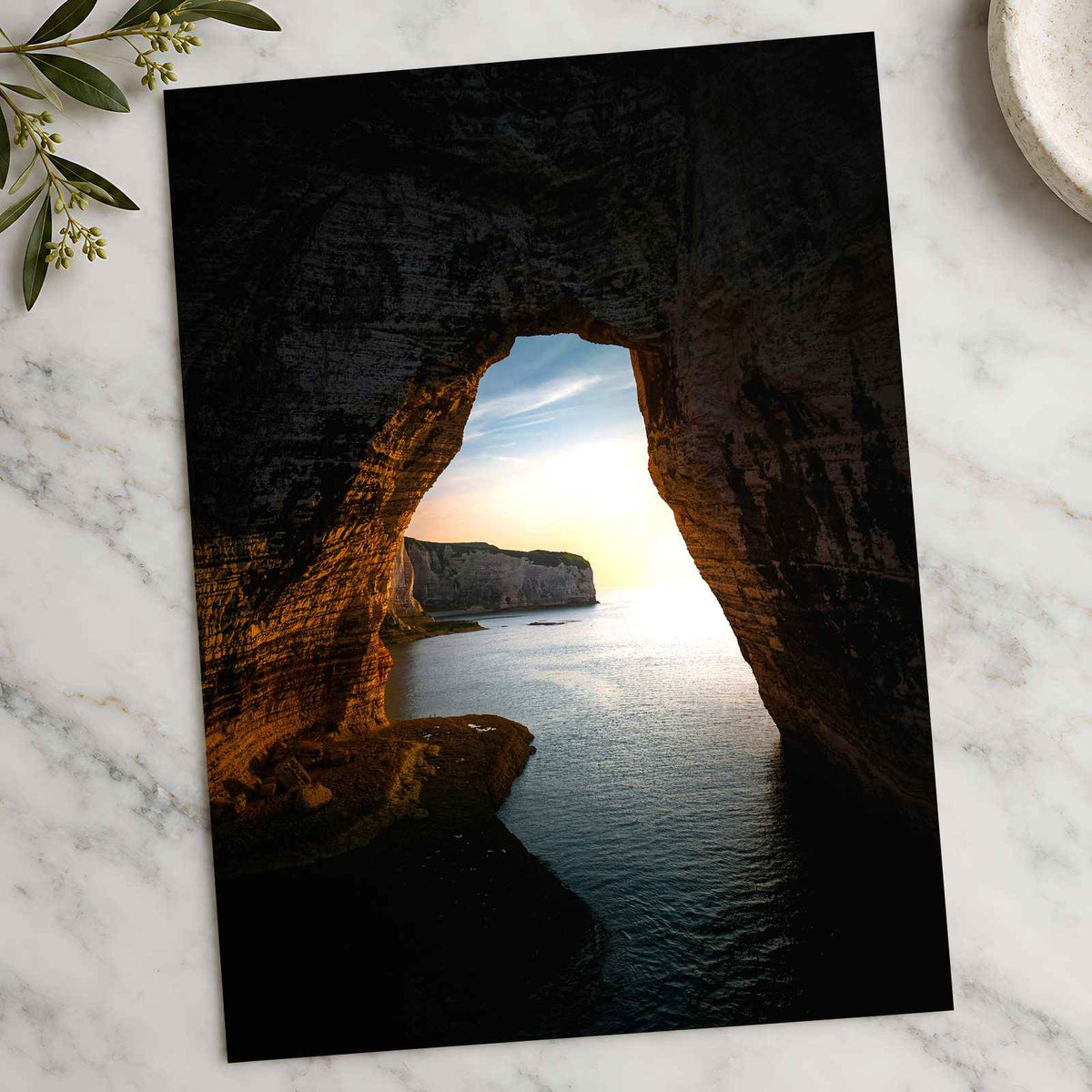 Ocean Inside a Cave in Étretat by Mikita Chyrkun Photo Print Wall Decor