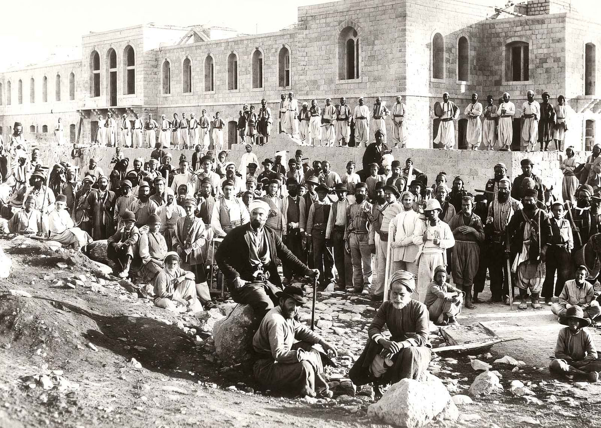 Shaare Zedek Hospital Construction, Jerusalem restored photo print