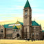 Carnegie Library, Allegheny PA in 1906 vintage print
