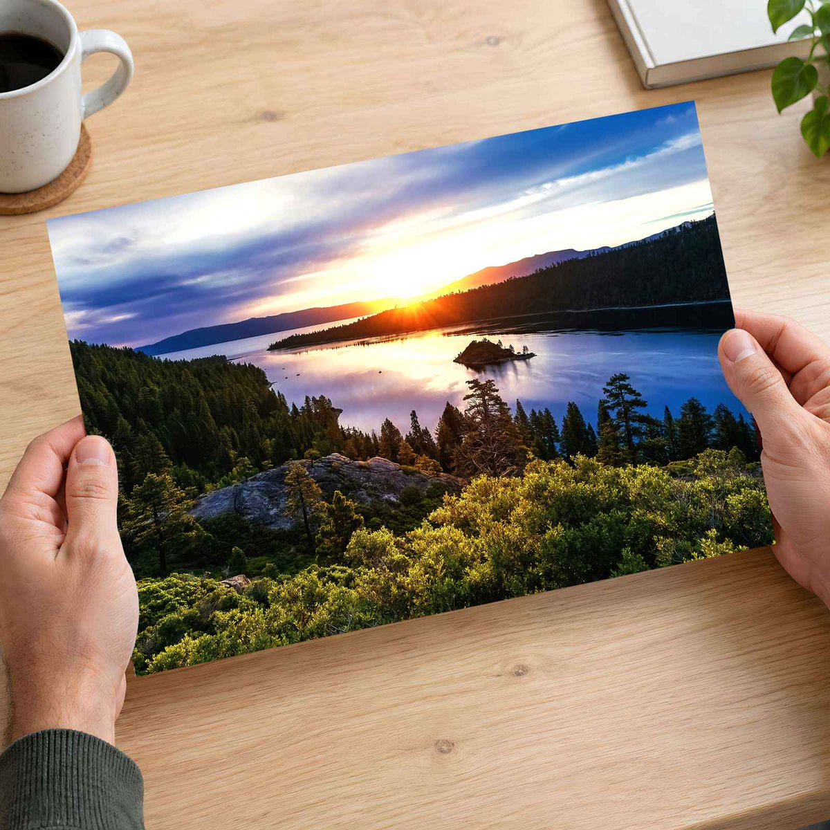Lake Tahoe Sunset Photo Print Wall Decor