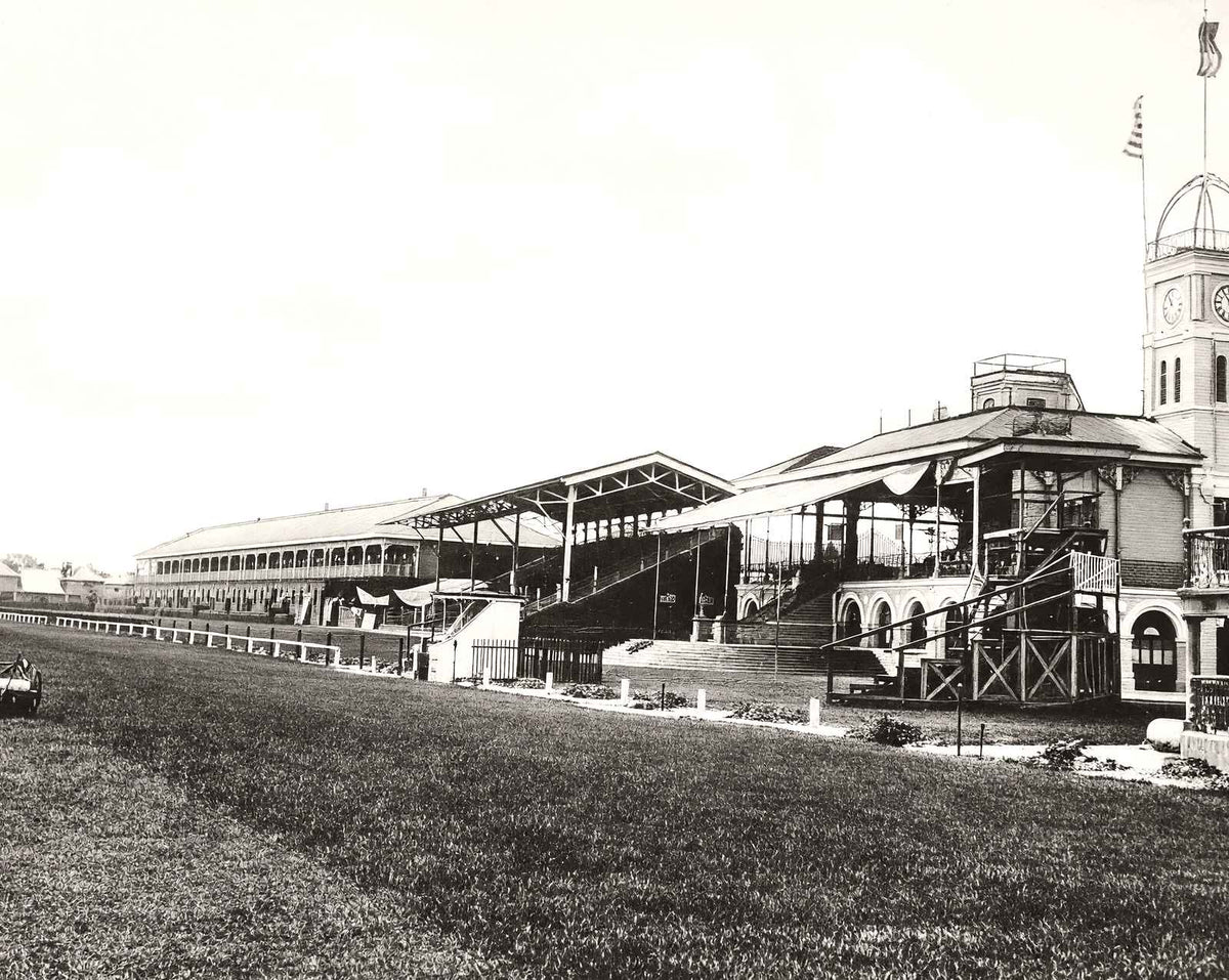 Race Course & Stands, Shanghai, China vintage print