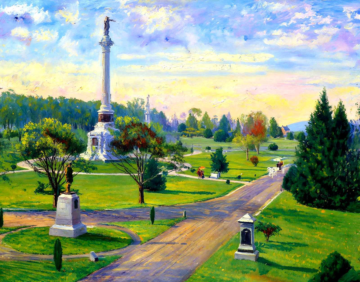 National Cemetery, Gettysburg, PA in 1906 art print
