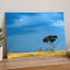 Herd of Giraffe Walking Across Savanna Photo Print Wall Decor