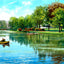 Lake on the Rumson Road, Red Bank, NJ in 1906 art print