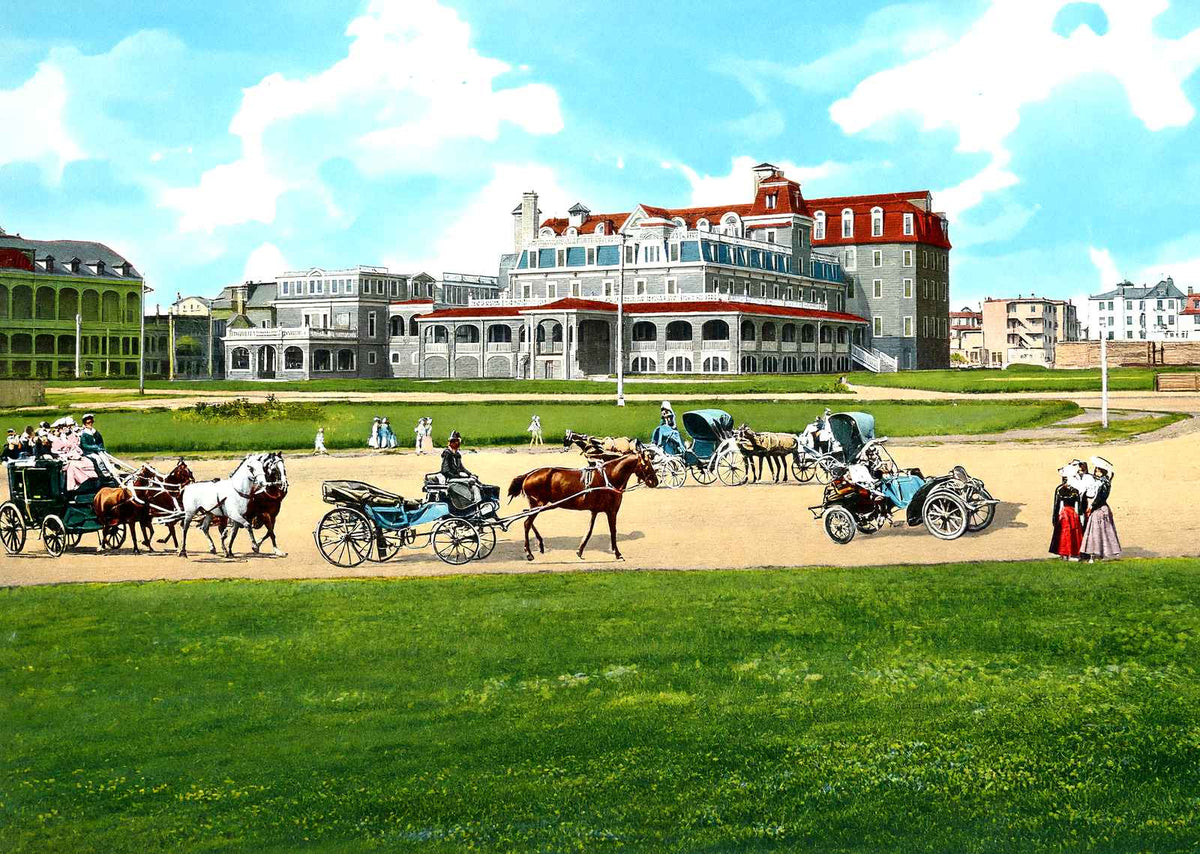 Coleman House, Asbury Park, NJ in 1905 vintage print