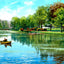 Lake on the Rumson Road, Red Bank, NJ in 1906 art print