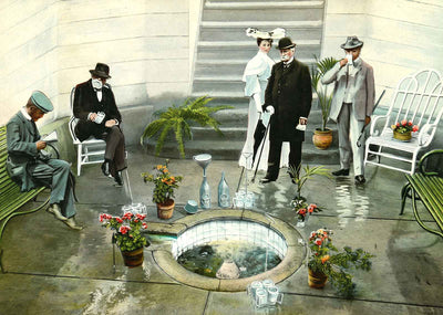 Clysmic Spring, Waukesha, WI in 1906 vintage print