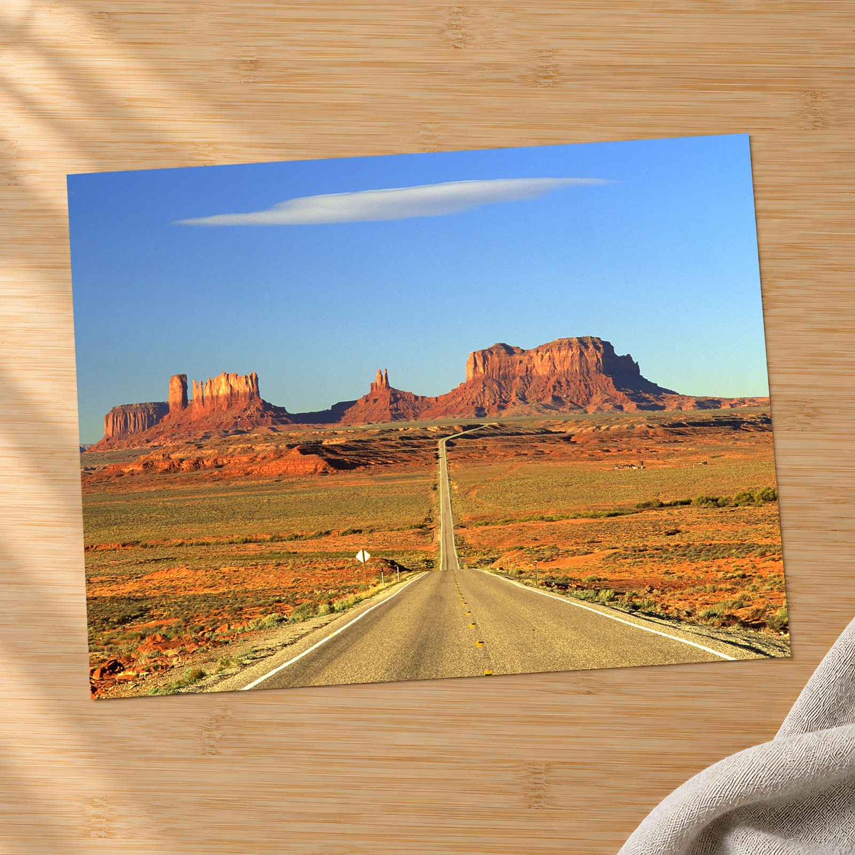 Monument Valley with Road in Arizona Photo Print Wall Decor