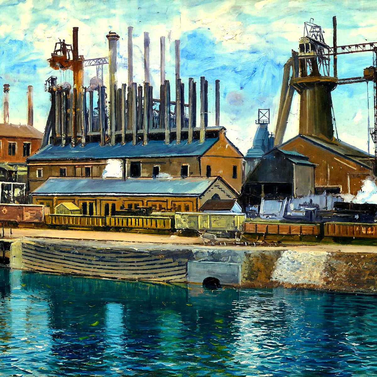 Furnaces Carnegie Steel, New Castle, PA 1906 art print
