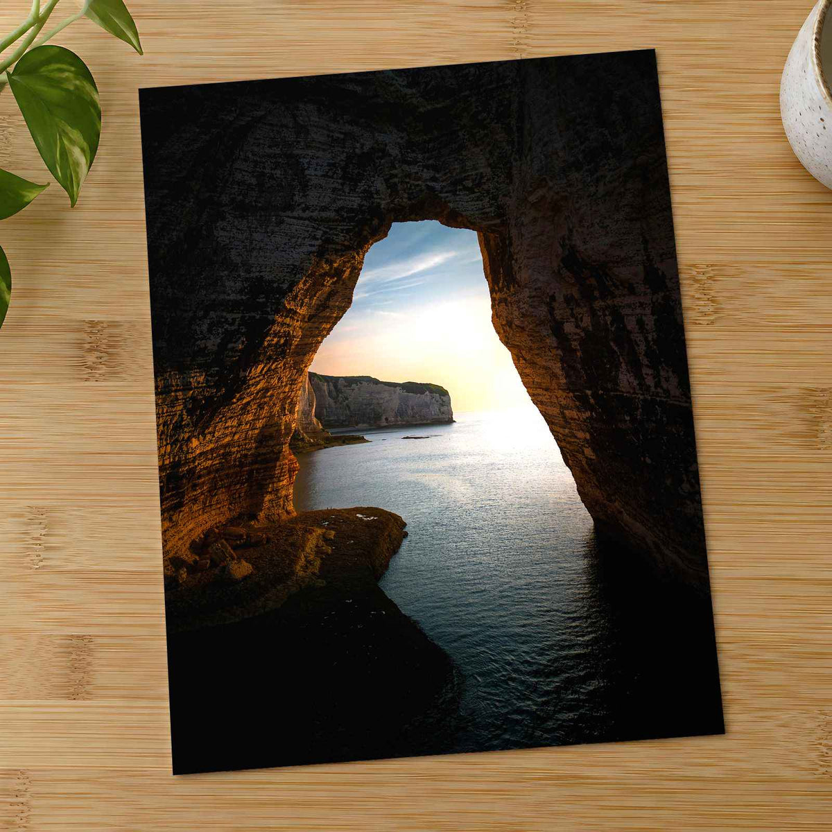 Ocean Inside a Cave in Étretat by Mikita Chyrkun Photo Print Wall Decor