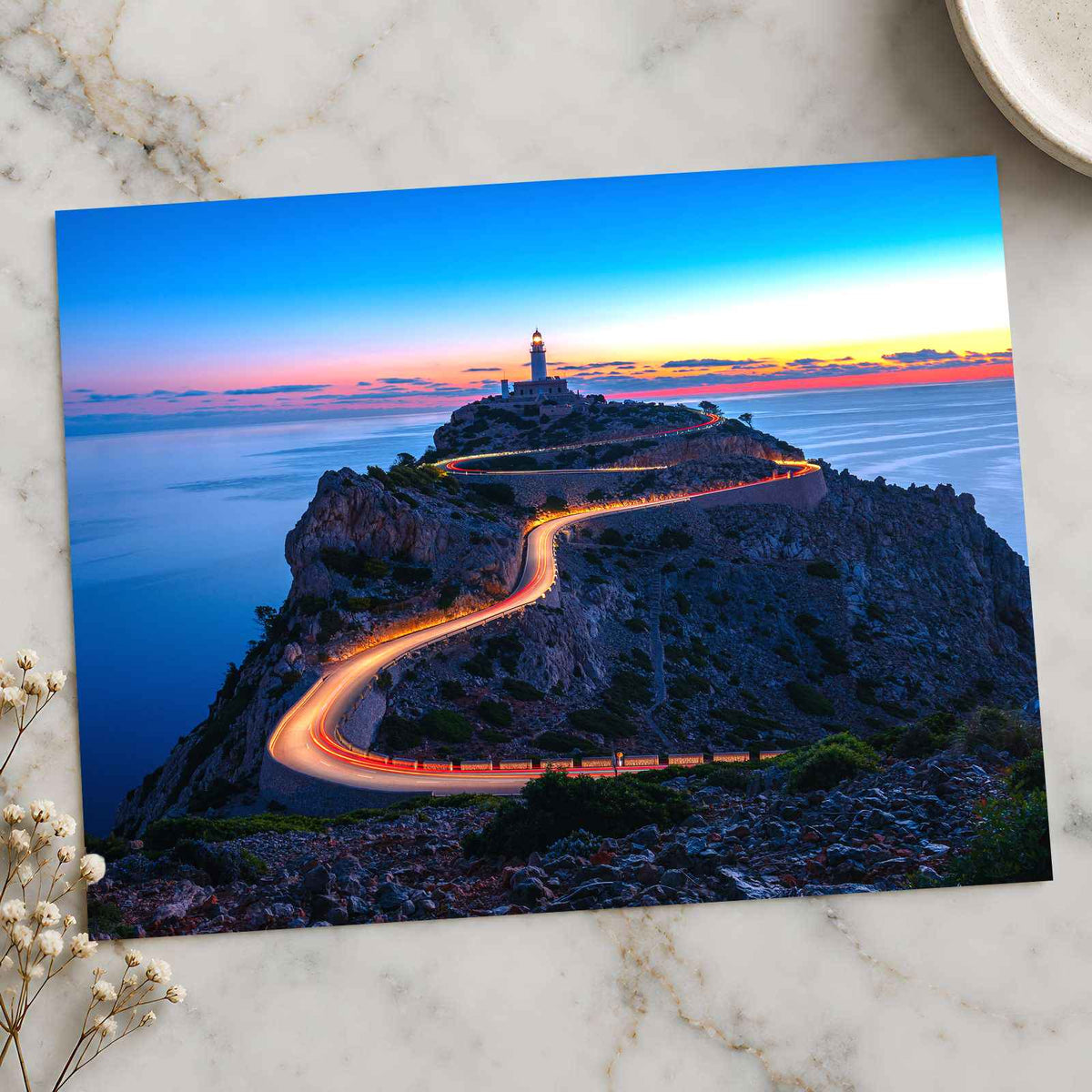 Winding Road to Lighthouse in Spain by Petr Slováček Photo Print Wall Decor
