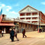 Hotel Luray from Boardwalk, Atlantic City, NJ vintage print