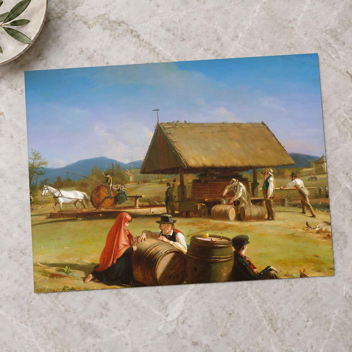 Cider Making fine art print by William Sidney Mount (1840)