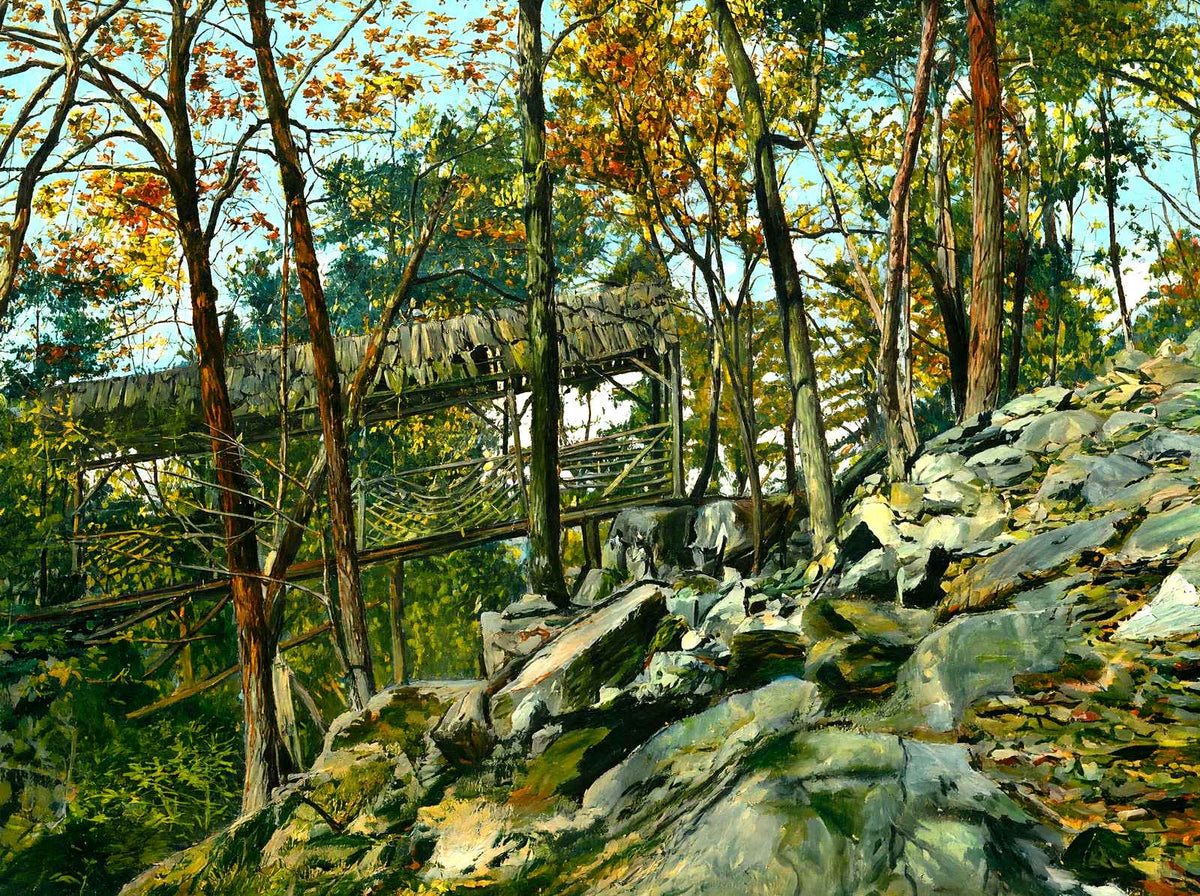 Lovers Retreat, Pen Mar PA in 1908 art print