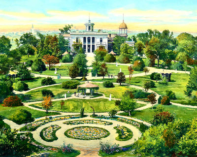 Belmont College, Nashville, TN in 1906 art print