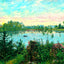 Long Park Lake, Lancaster, PA in 1907 art print
