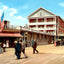 Hotel Luray from Boardwalk, Atlantic City, NJ vintage print